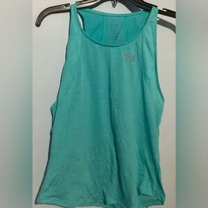 Under Armour Blue/Green Workout Tank with Silvertone Logo Size M
